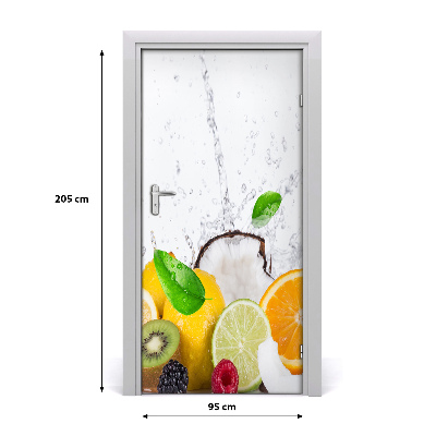 Vinilo para puerta Fruta