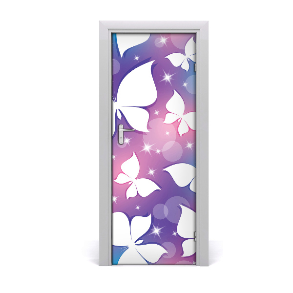 Vinilo para puerta Pared mariposas