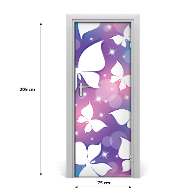 Vinilo para puerta Pared mariposas