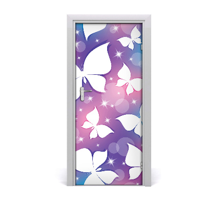 Vinilo para puerta Pared mariposas