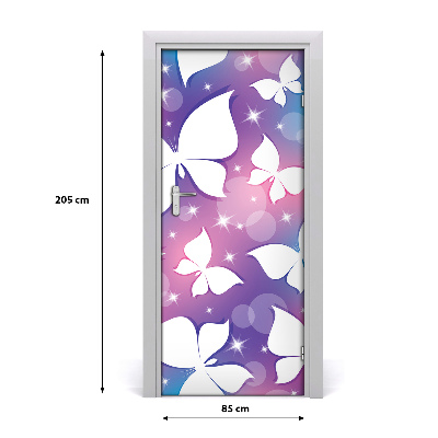 Vinilo para puerta Pared mariposas