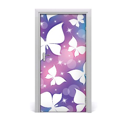 Vinilo para puerta Pared mariposas