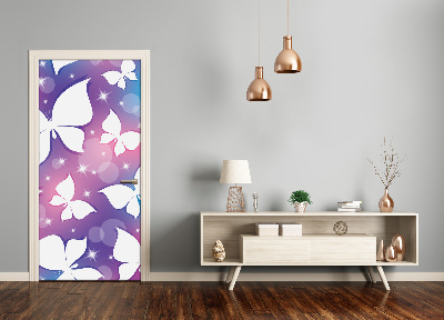 Vinilo para puerta Pared mariposas