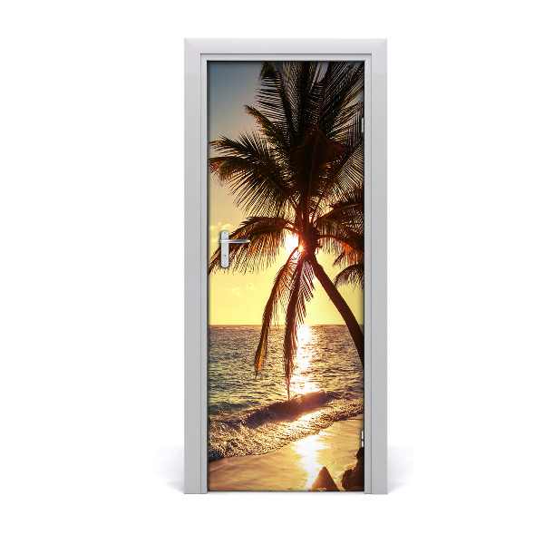 Vinilo para puerta Playa tropical