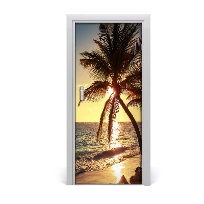 Vinilo para puerta Playa tropical