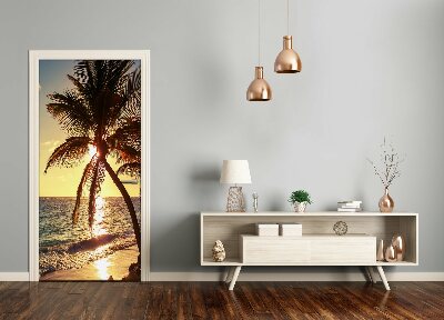 Vinilo para puerta Playa tropical