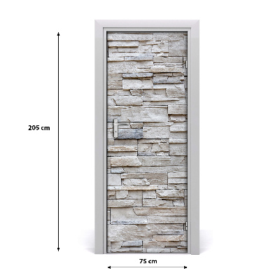 Vinilo para puerta Pared de piedra