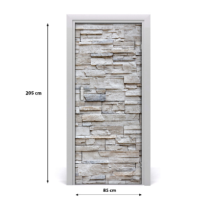 Vinilo para puerta Pared de piedra