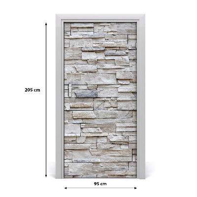 Vinilo para puerta Pared de piedra