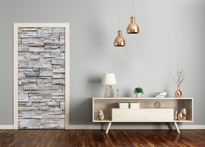 Vinilo para puerta Pared de piedra