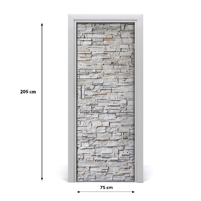 Vinilo para puerta Pared de piedra