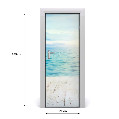 Vinilo para puerta Playa tropical