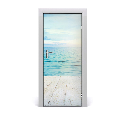 Vinilo para puerta Playa tropical