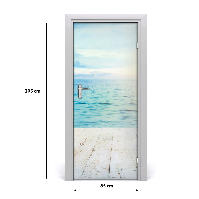 Vinilo para puerta Playa tropical