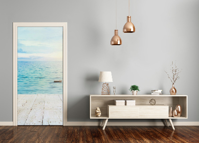 Vinilo para puerta Playa tropical