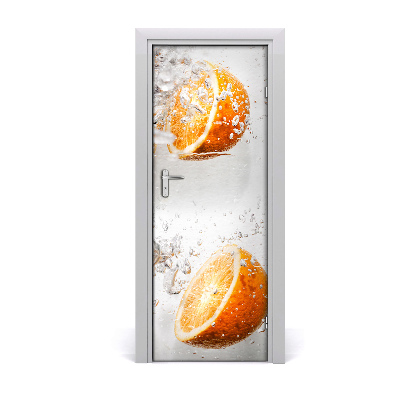 Vinilo para puerta Naranjas