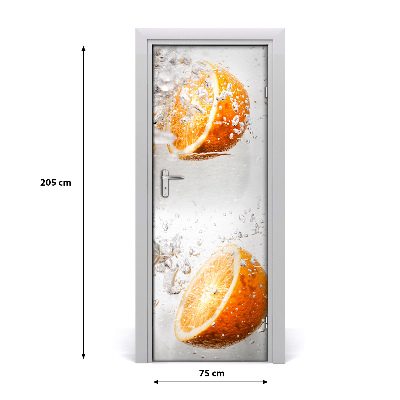 Vinilo para puerta Naranjas