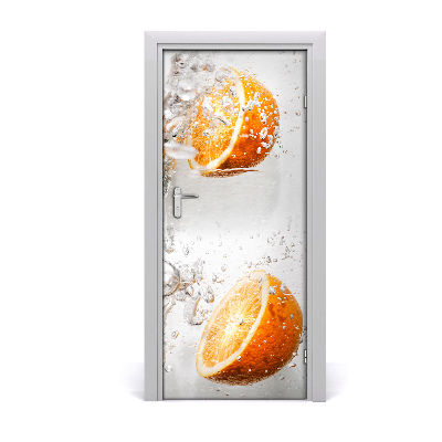 Vinilo para puerta Naranjas