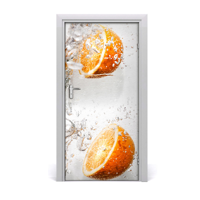 Vinilo para puerta Naranjas