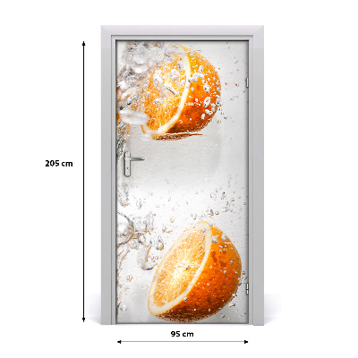 Vinilo para puerta Naranjas