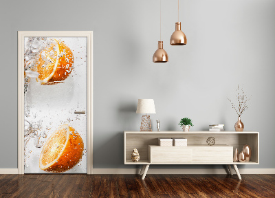 Vinilo para puerta Naranjas