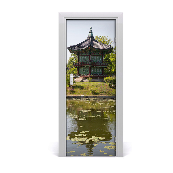 Vinilo para puerta Parque japonés