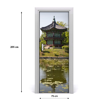 Vinilo para puerta Parque japonés