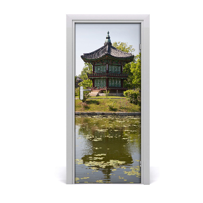 Vinilo para puerta Parque japonés