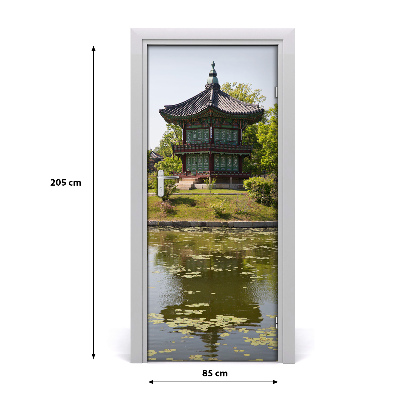 Vinilo para puerta Parque japonés