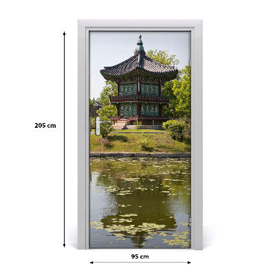 Vinilo para puerta Parque japonés