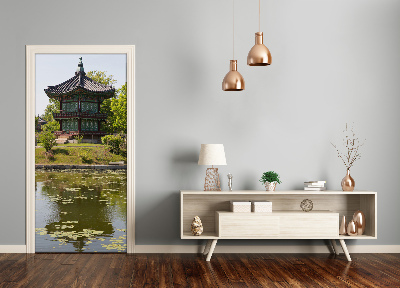 Vinilo para puerta Parque japonés