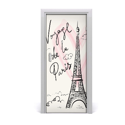 Vinilo para puerta Torre eiffel parís