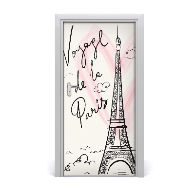 Vinilo para puerta Torre eiffel parís
