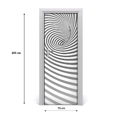 Vinilo para puerta Espiral en rayas