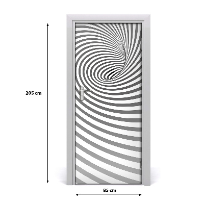 Vinilo para puerta Espiral en rayas