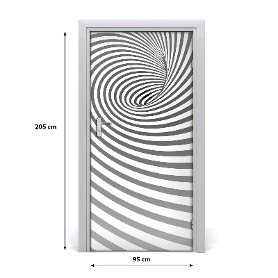 Vinilo para puerta Espiral en rayas