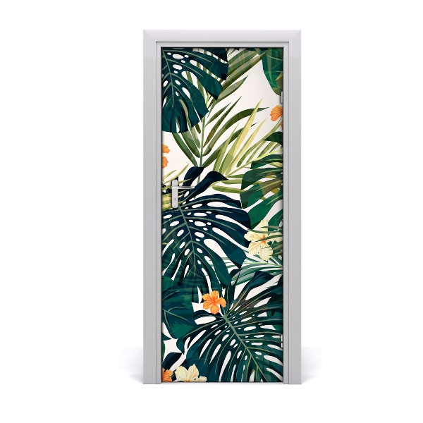 Lámina adhesiva de puerta Motivo hawaiano