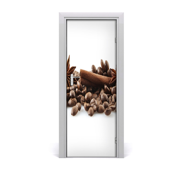Vinilo para puerta Granos de café