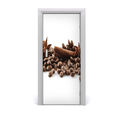 Vinilo para puerta Granos de café