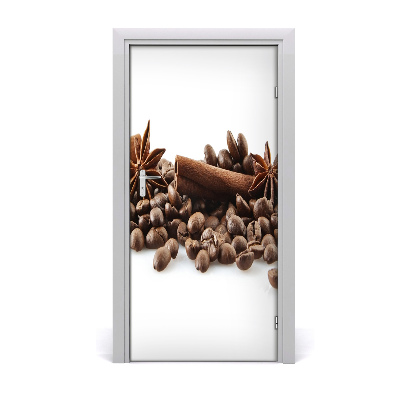 Vinilo para puerta Granos de café
