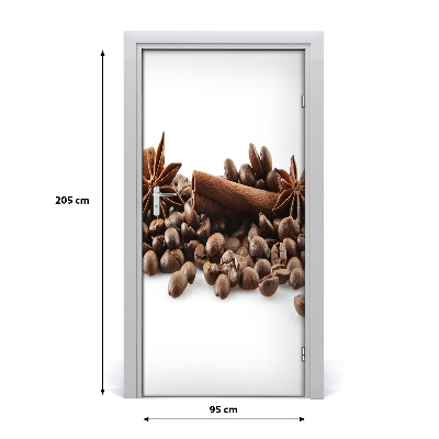 Vinilo para puerta Granos de café