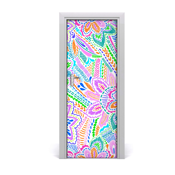 Lámina adhesiva de puerta Motivo floral