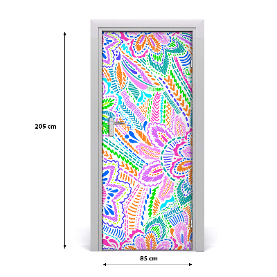 Lámina adhesiva de puerta Motivo floral