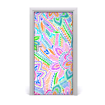 Lámina adhesiva de puerta Motivo floral