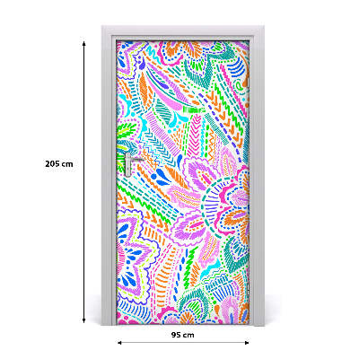 Lámina adhesiva de puerta Motivo floral