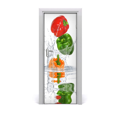 Vinilo para puerta Pimientos