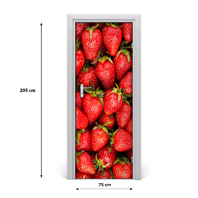 Vinilo para puerta Fresas