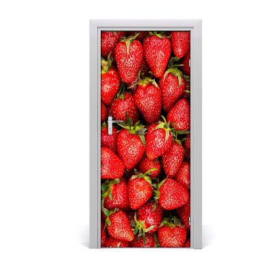 Vinilo para puerta Fresas