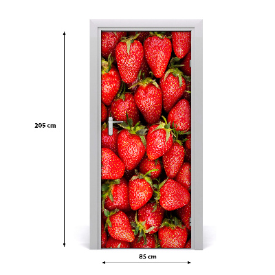 Vinilo para puerta Fresas