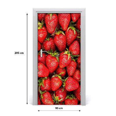 Vinilo para puerta Fresas